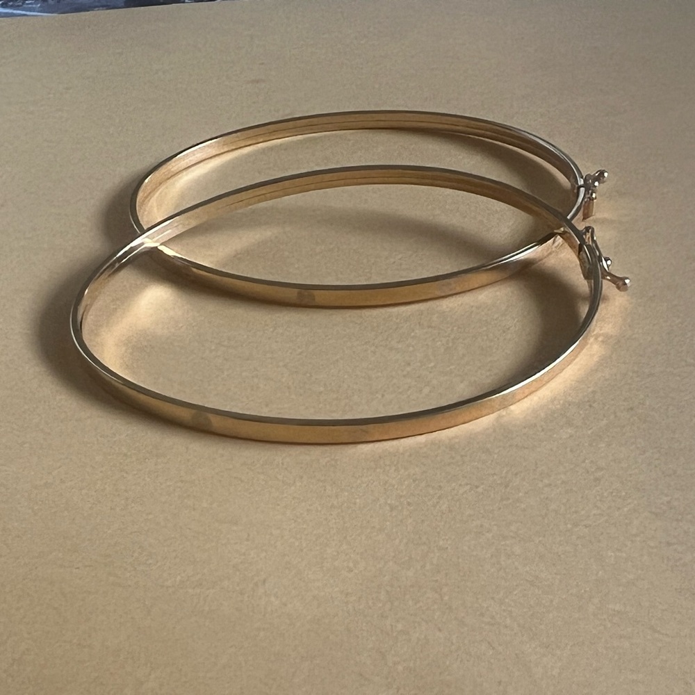 COPY - 18k real solid gold Au 750 two set bangles